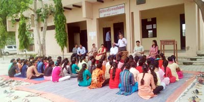 Information given to girls about sports and road safety club