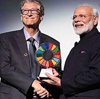 Modi honored with Global Goalkeeper Award