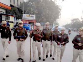 Police marches in all sensitive areas of the capital