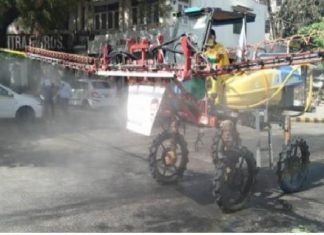 दिल्ली सरकार ने जापानी मशीन से शुरू किया छिड़काव Delhi Government