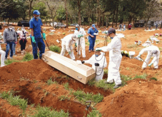 Death toll from corona virus in Brazil crosses 57000