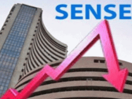 Sensex closed down due to selling in big companies