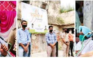 कैबिनेट मंत्री ने कोरोना वॉरियर्स सफाई सेवकों को किया सम्मानित Corona Warriors Cleaning Servants