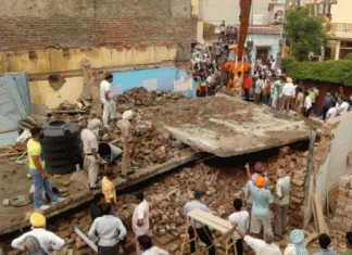Building collapsed in Derabassi, three people dead