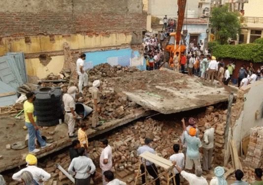 Building collapsed in Derabassi, three people dead