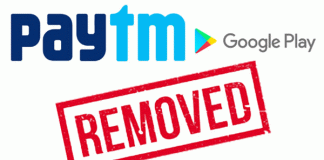 Google removed Paytm from Play Store