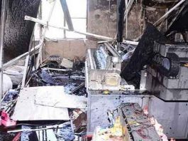 Matting factory caught fire