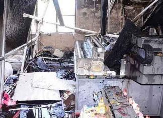 Matting factory caught fire