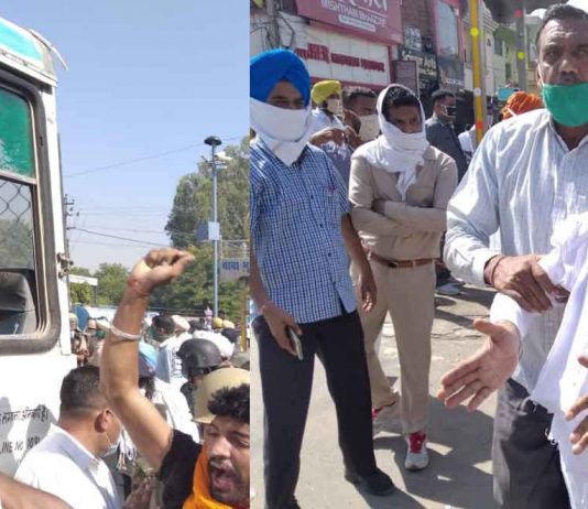 सरसा के भूमण शाह चौक पर शांति पूर्वक धरना दे रहे किसानों को पुलिस ने जबरदस्ती उठाया Farmers in Sirsa