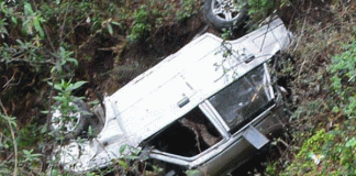 Himachal Three people died after the car fell into a deep moat