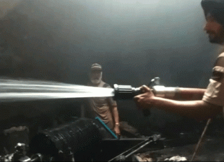 Incident Averted A terrible fire broke out in the cotton machine and Kohlu, the sewadar's of the Shah Satnam Ji Green S Welfare Force Wing extinguished the fire