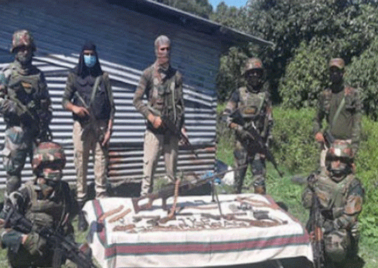 Terrorist hideout exposed in Rajouri, huge amount of weapons recovered