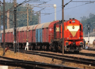 All railway tracks are empty for movement of goods trains