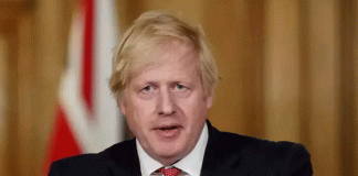 British Prime Minister Boris talks with Biden