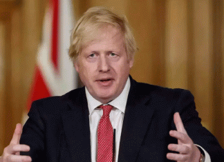 British Prime Minister Boris talks with Biden