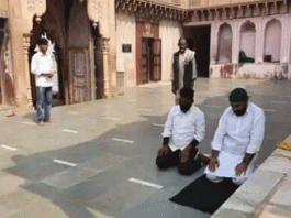 Controversy over Nawaz reading in temple, photo viral, report filed