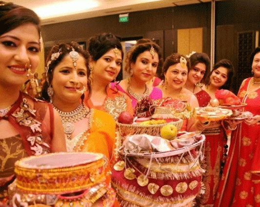 Suhaginen adorned on festival of love and faith Karva Chauth