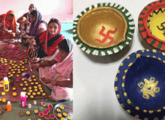 Women who once made wine, are now making lamps, candles and illuminating homes