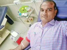 Blood donation in the joy of holy Incarnation day