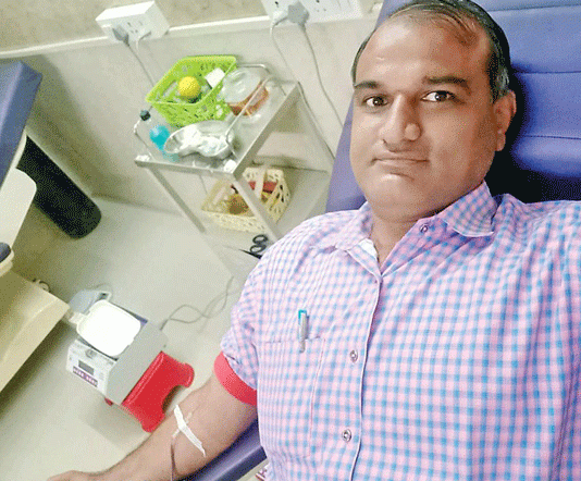 Blood donation in the joy of holy Incarnation day