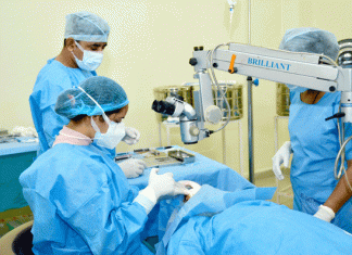 Operation of eye patients started in the camp
