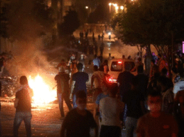9 policemen injured in grenade explosion during protests in Lebanon