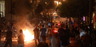 9 policemen injured in grenade explosion during protests in Lebanon