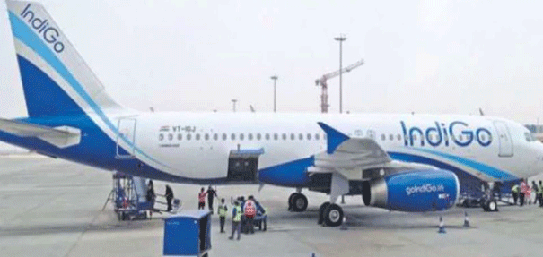 IndiGo aircraft collided with snow at Srinagar airport