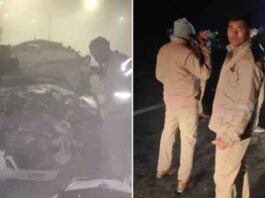 कन्नौज में लखनऊ-आगरा एक्सप्रेसवे पर भीषण सड़क हादसा, छह की मृत्यु Accident in Kannauj