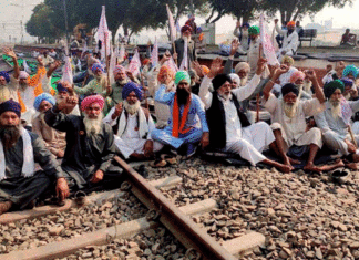 Farmers stopped rail speed