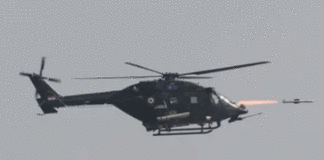 Helina and Dhruvastra successful joint test with advanced helicopter
