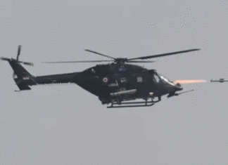Helina and Dhruvastra successful joint test with advanced helicopter