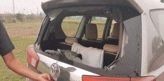 MP Nayab Saini's car broke into a siege