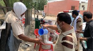 Sewadar's of Shah Satnam Singh Ji Green S Welfare Force Wing distributed 150 Covid Prevention Kit so far