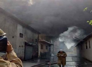 Fire in Shoe Factory