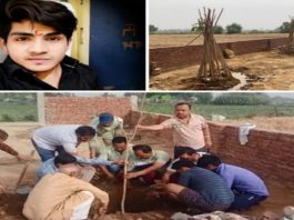 करहल ब्लॉक के 15 मेंबर आनंद कुमार सोनी इन्सां ने पेश की मिसाल, बेटे की अस्थियों पर किया पौधारोपण