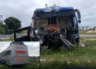 Bus truck collides sachkahoon