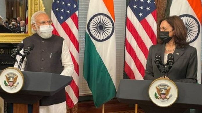 Modi Meets Kamala Harris