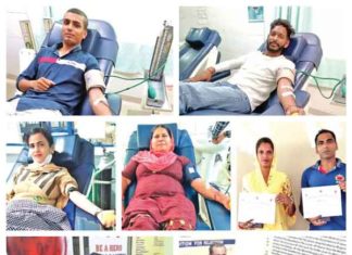 Blood donation by Dera devotees sachkahoon