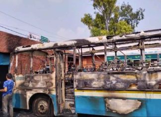 हरियाणा रोडवेज की बस आग में जल कर खाक Haryana Roadways bus sachkahoon