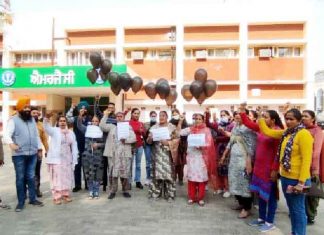 चन्नी राज में आधे पंजाब के कर्मी सड़कों पर Punjab's workers sachkahoon