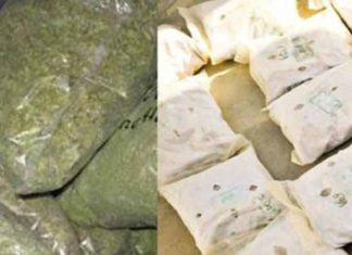 ganja and 405 grams of opium sachkahoon