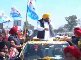 रोड़ शो के वक्त भगवंत मान की आंख में लगा फूल Bhagwant Mann sachkahoon