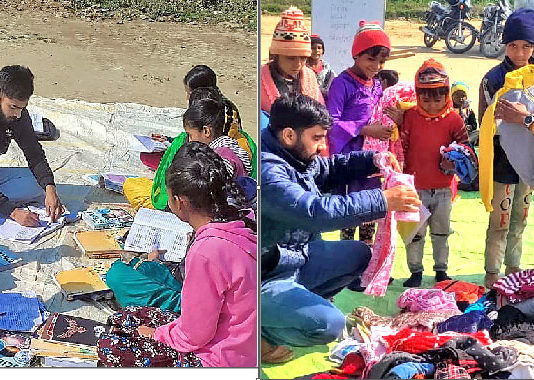 कोरोना महामारी की तीसरी लहर पड़ी धीमी सेवादारों ने शुरू की ईंट भट्ठा पर पाठशाला Education for Brick Kiln Children