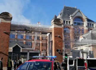 Fire in Central Bank of France