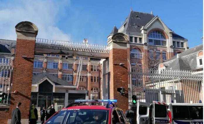 Fire in Central Bank of France