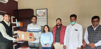 Adc honored prashant by giving him a laptop