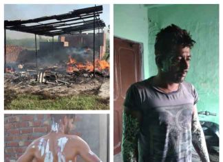 मकान में लगी आग, युवओं ने जान पर खेलकर बचाई जान fire sachkahoon