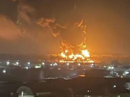 Fire at Oil Depot in Russia