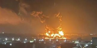 Fire at Oil Depot in Russia